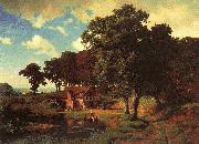 Albert Bierstadt A Rustic Mill oil painting artist